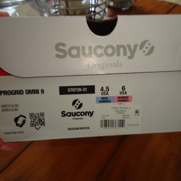 FIRM Saucony ProGrid Omni 9 Sneakers 6W/4.5M Grey Breathable Mesh Upper - Picture 3 of 13